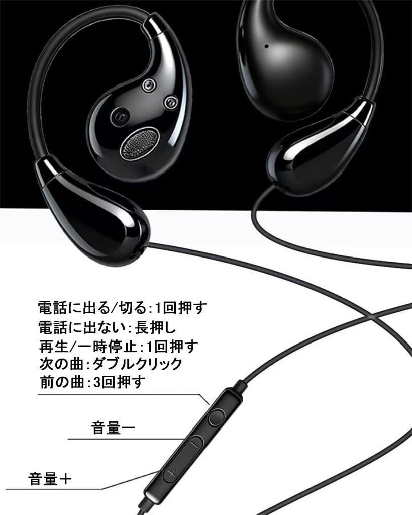 New with Volume Clear for Telework and Online Meetings Open-Ear Type-C Earphones, Wired, Type-C Jack, Ear-Hook, Mic, Open-Ear Design, Control, Calls,