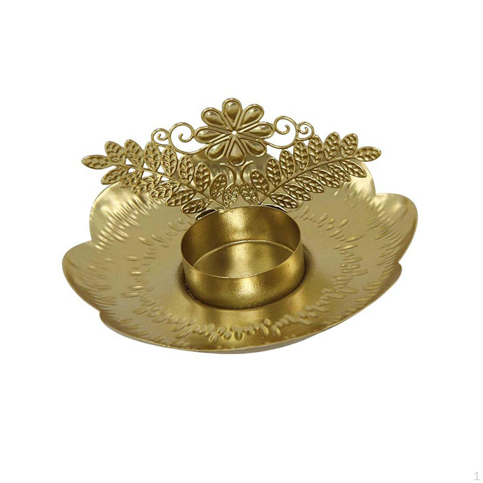 

Elegant Iron Candle Holder for Home Decor Long Leaves