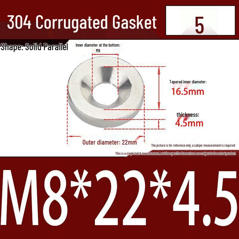 304 Stainless Steel Decorative Conical Fish Eye Washer for M3-M10 Countersunk Holes