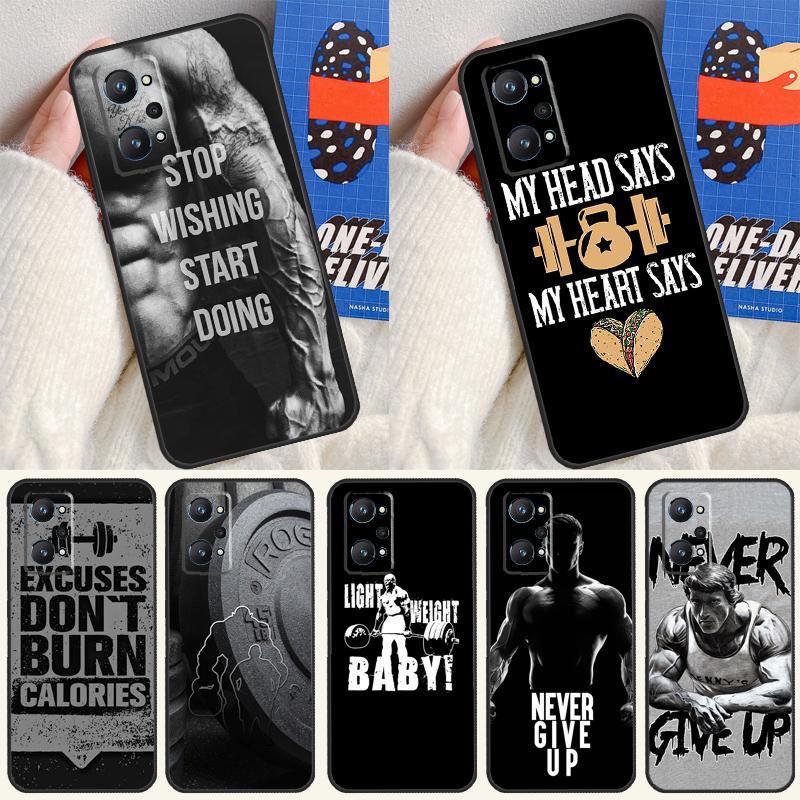 Bodybuilding Gym Fitness For Realme 14 13 12 10 11 Pro Plus GT 6 6T 5 GT7 Pro C55 C51 C21Y C25S C67 C75 C53 C61 Case