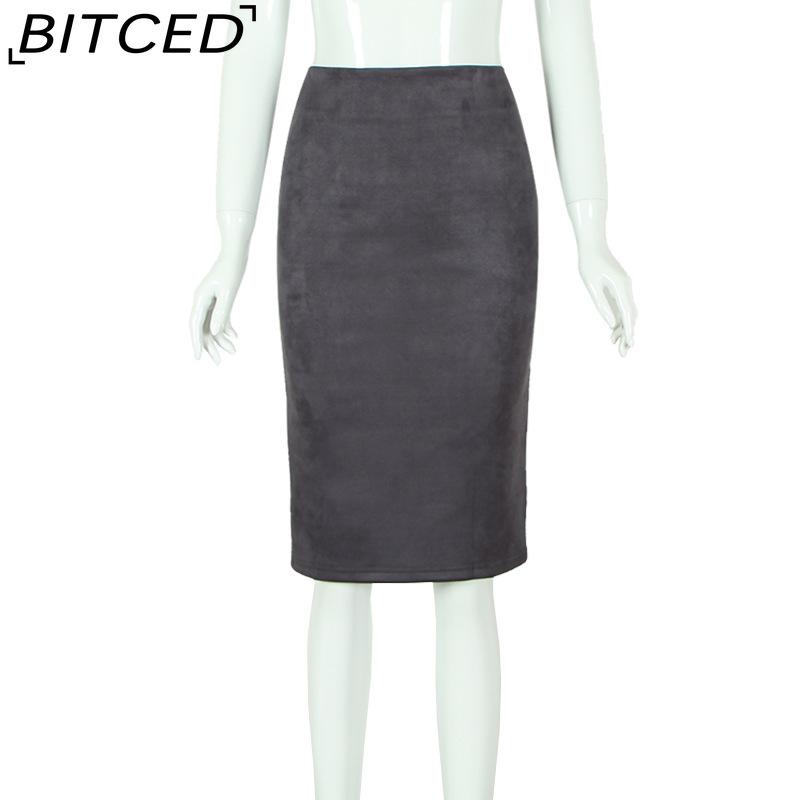 BITCED Women's Fashion Casual Solid Color Print Summer Spring Skirt