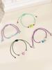 4pcs Bohemian Fish & Shell Beaded Multi-Layer Bracelet Set, Suitable For Summer, Party, Beach Jewelry