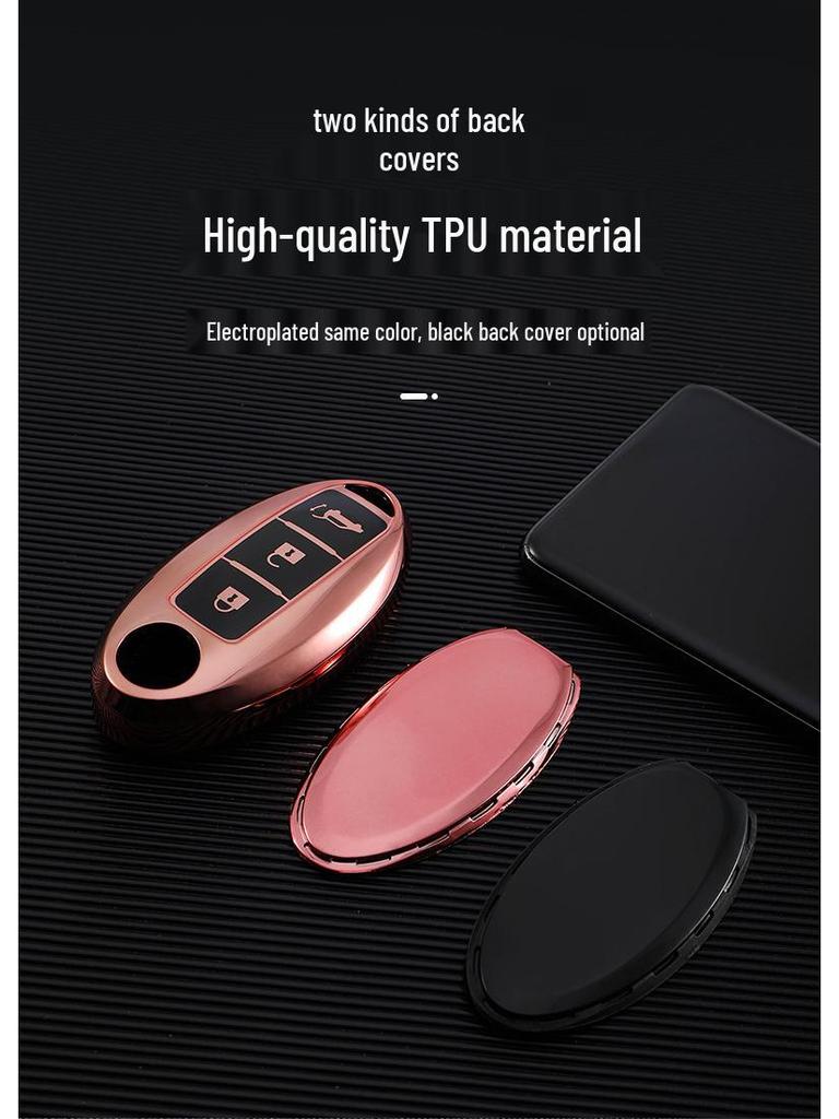 Nissan Key Cover for Sylphy, Qijun, Teana, Qashqai, Tiida, Tuda, Loulan, and Jinke - Premium Shell and Buckle.