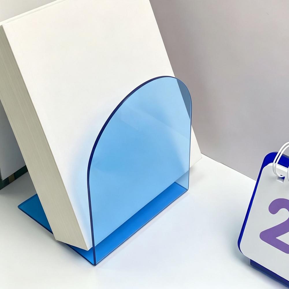Acrylic Bookends for Shelves Acrylic Bookends Set Heavy Duty Decorative Book Holders Transparent Shelf for Books for Bookshelves