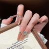 Cat's Eye Wearing Nail Pure Hand-made Nail Piece Fake Nail Wearing Nail Piece Advanced Sense Thin Dog Long