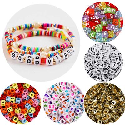 120 Teile/los Gemischte Buchstaben Perlen Englisch Russische Alphabet Lose Spacer Perlen Für DIY Armband Schmuck Machen Zubehör Liefert