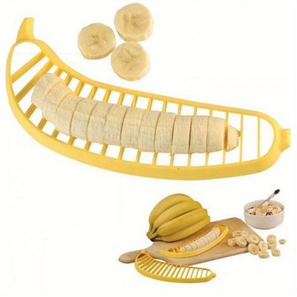 Stainless Steel Banana Slicer - Easy-to-Use Fruit Cutter for Salads & Platters, Durable Kitchen Gadget