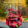 Car-Mounted Solar Suspended Double Ring Ornaments Aromatherapy Perfume High-end Elegance Car Accessories Interior