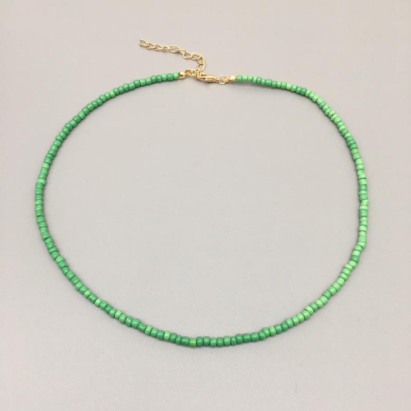 Bohemia Summer Classic Multicolor Rice Bead Chain Pendant Necklace for Women Fashion Charn Beach Collar Jewelry Gift Wholesale