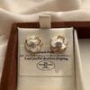 Classic Camellia Stud Earrings Layered Exquisite French Retro Elegant Versatile Stud Earrings Light Luxury Premium Earrings