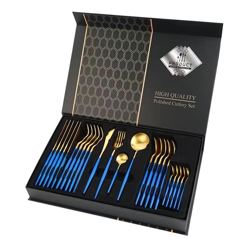 ZISIZ 24-Piece 304 Stainless Steel Cutlery Set