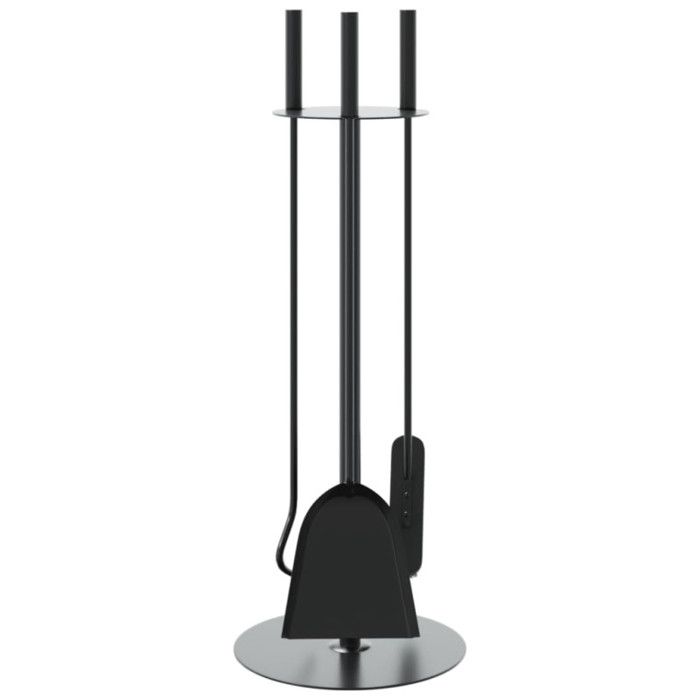 Set d'outils de cheminée 4 pcs 22x59 cm acier