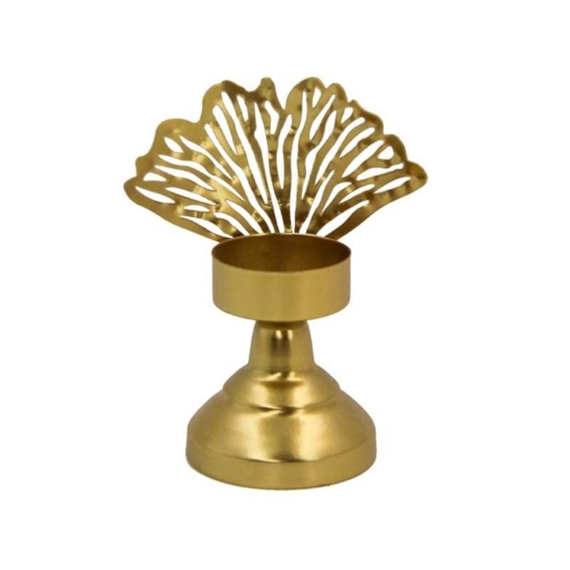 

Iron Leaf Designs Candle Holder for Romantics Table Decors and Wedding Parties Centerpieces Metal Tealight Candlestick