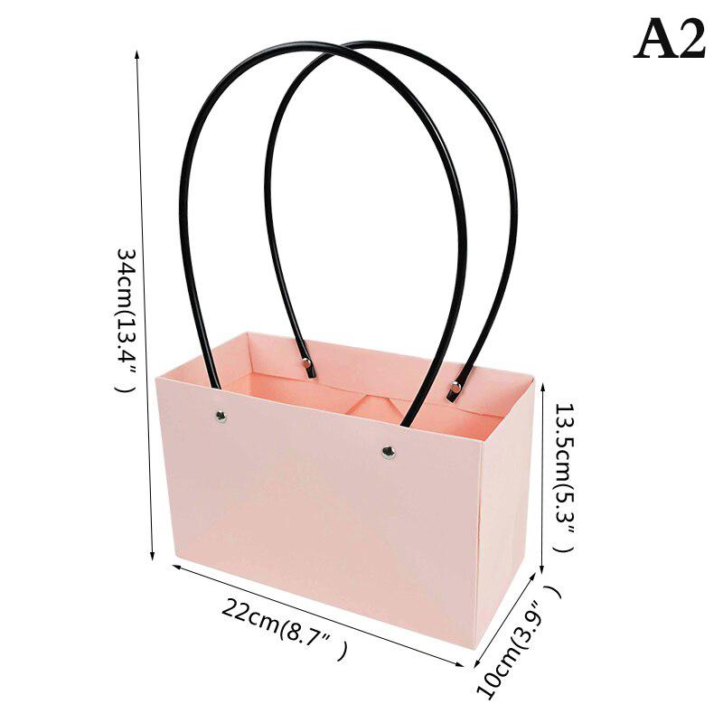 

Портативная цветочная коробка, водонепроницаемая бумажная удобная сумка, крафт-сумка, подарочная коробка для вечеринки 22*10*13.5*34cm