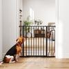 Wide Dog Safety Gate, with Door Pressure, for Doorways, Hallways, Staircases - Black