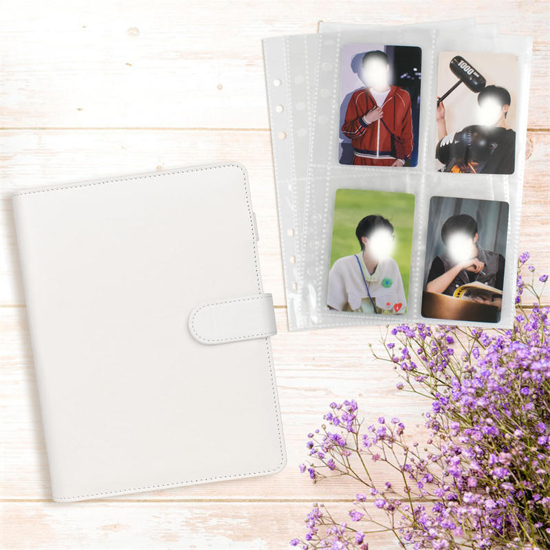 A5 Loose Leaf Booklet Cover Notebook Card Book 25 Sheets 4 Grid Storage Bag INS DIY PVC Photo Album Binder Photocards Holder