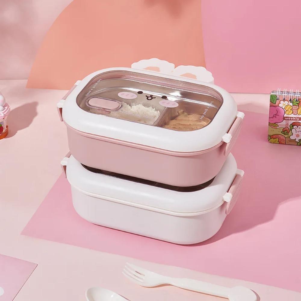 Portable Divides Lunch Box Large Capacity Meal Box Food Containe Stainless Steel Lunch Box  Student
