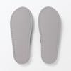 MUJI Washable Cotton Tile Open Charcoal Size 84770432 Slippers, Front, Gray, L,
