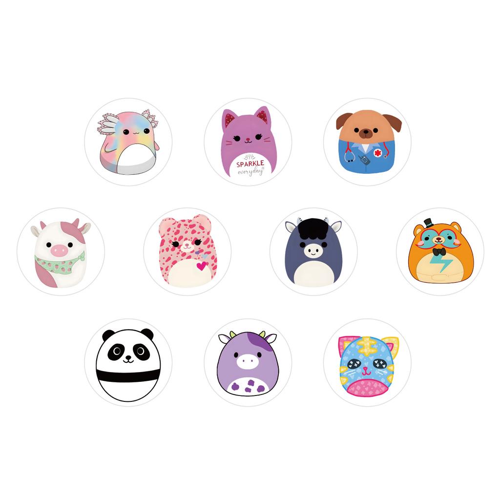 500 Stickers/roll Cartoon Round Animal Roll Stickers Kindergarten Reward Color Stickers Creative Hand Tent Tape