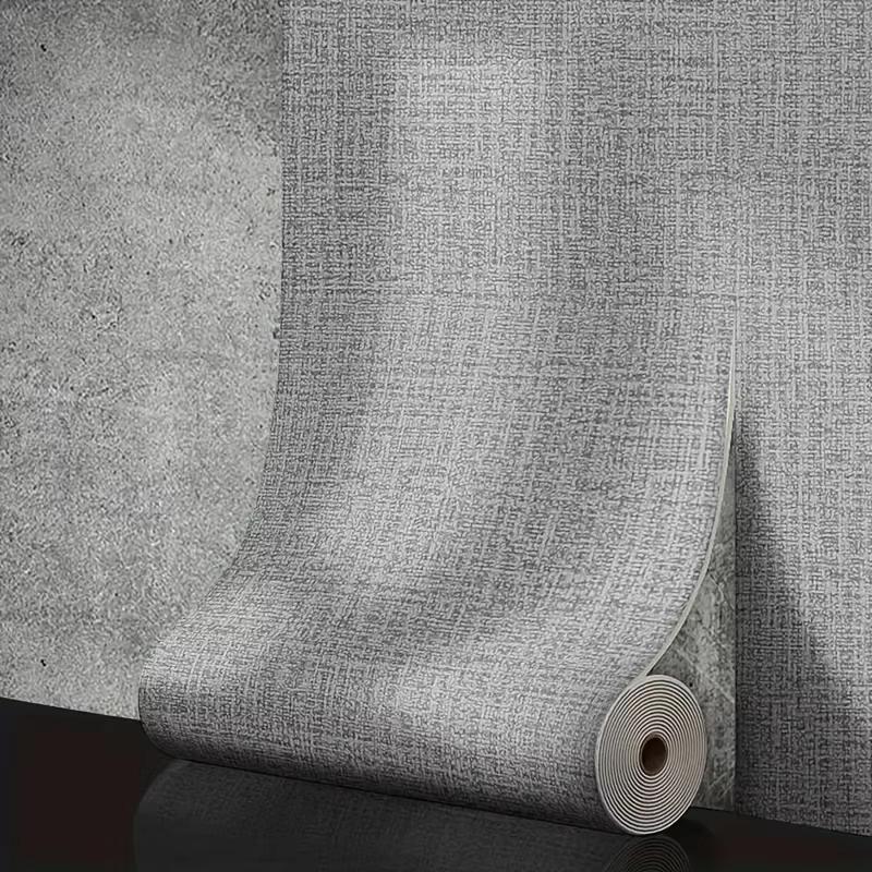Self Adhesive PVC Solid Color 50cmX10m Linen 3D Foam Thickened Waterproof Background Wall Decoration Wallpaper Wall Sticker