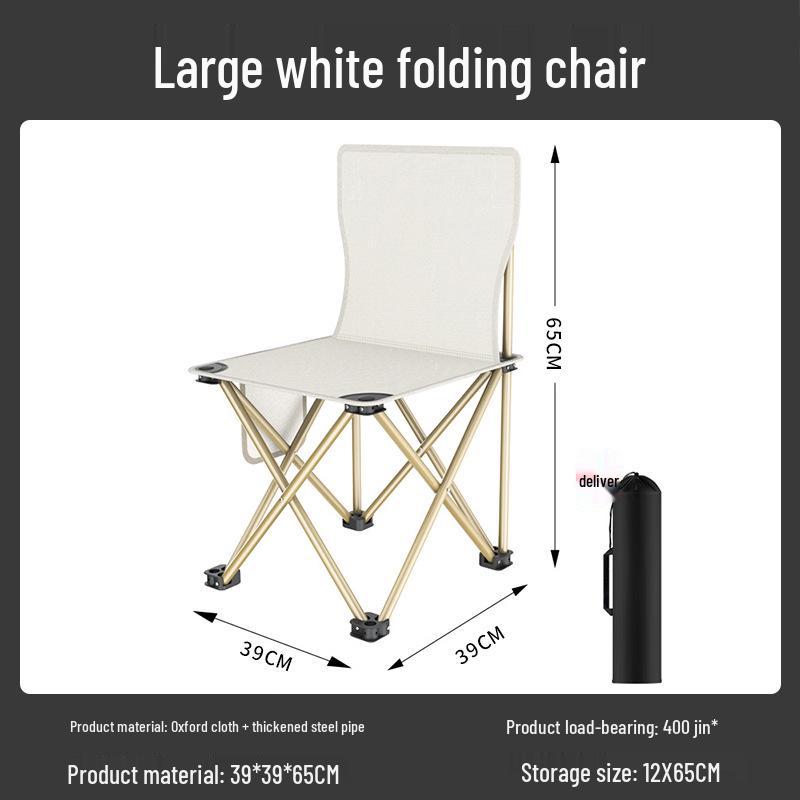 Chaise de Camping Pliante Portable d'Extérieur avec Logo Personnalisé - Parfaite pour la Pêche, le Croquis et les Sorties Printanières