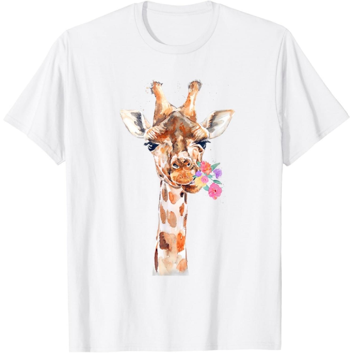 Giraffe t shirt, giraffe kids, giraffe girl, giraffe lovers T-Shirt(1) S