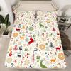 Christmas Element Pattern Mattress Four-Piece Bedding Set Bedroom Dormitory Bedding Decoration
