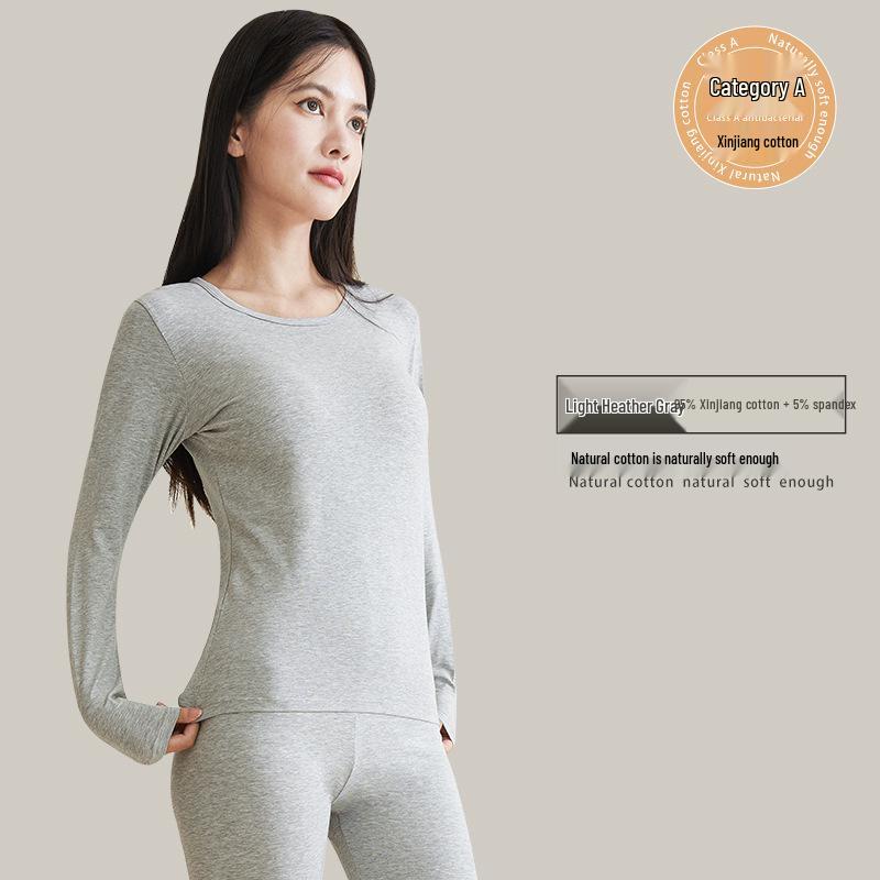 

Women s 7A Antibacterial Long-Staple Cotton Autumn & Winter Warm Clothing Set XL
