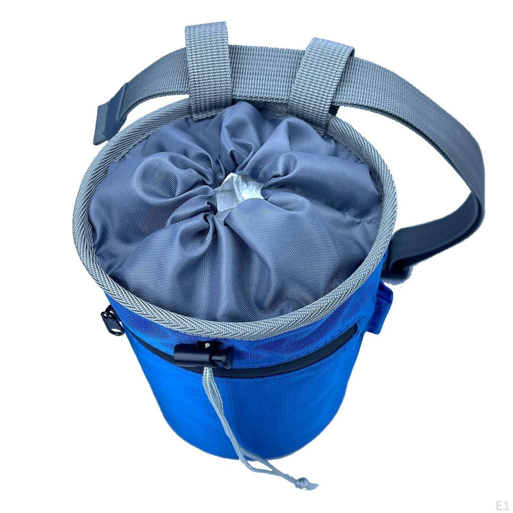 Chalk Bag for Climbing with Zipped Pocket, Practical, Portable And Adjustable, Storage Belt