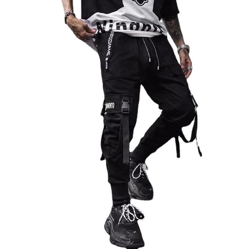 Macacão Masculino Transfronteiriço - Estilo High Street Japonês, Calças Casuais Primavera/Outono, Entrega de Peça Única