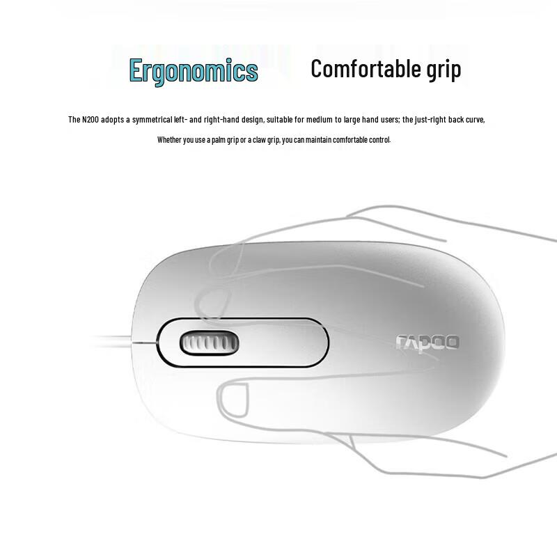 Rapoo N100 Wired Optical Mouse