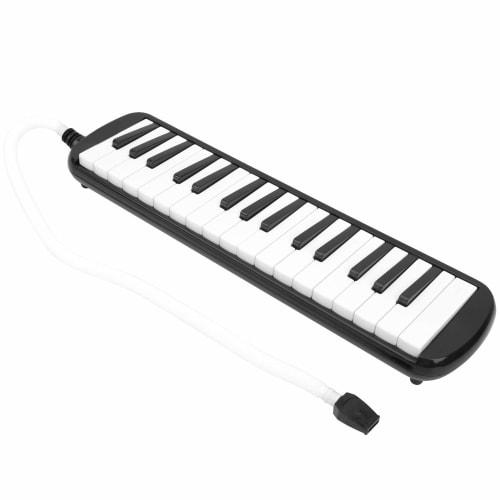 32-Key Melodica, Melodion, for Children, Easy to Play, Music Education, with Case, Suitable for Kindergarten, Beginners, and Students (Black)