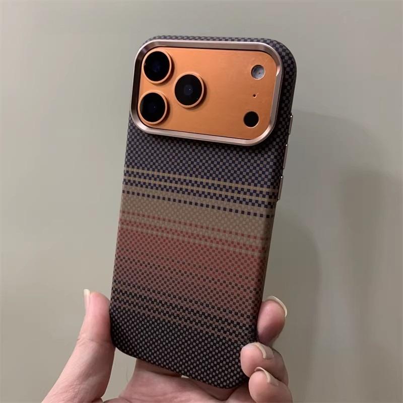 

Magnetic Magnets Case for iPhone 16 17 Pro Max 15 Carbon Fiber Phone Cover Charging Alloy Lens Camera Protection Hard PC Carcasa iPhone17
