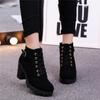 Winter Women Pumps Boots Women Pumps Side Zipper Pumps Pu Sequined High Heels Zapatos Mujer Lace -Up Platform Rubber Shoes Boots