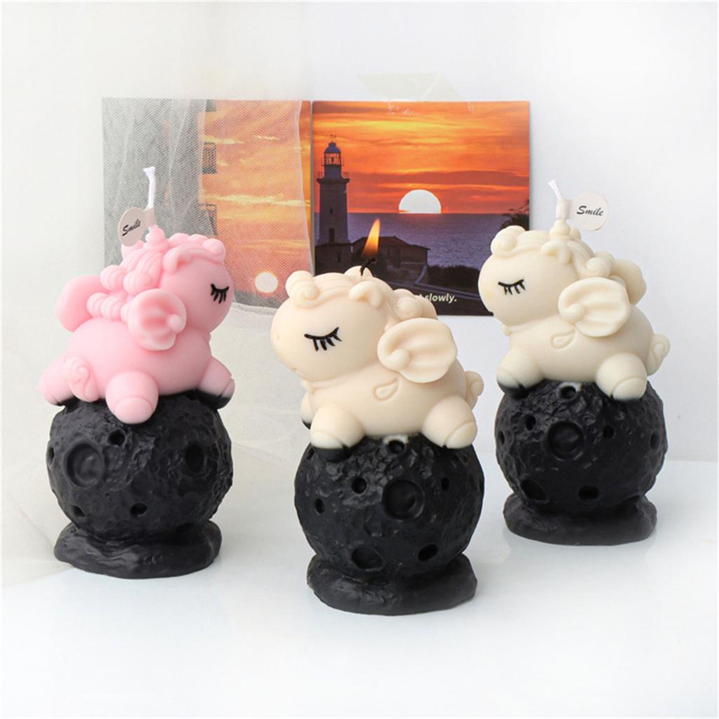 Molde de Silicona para Fundición de Resina Epoxi Molde de Animales para Velas para Hacer Velas Jabón Yeso Decoraciones Navideñas Chocolate