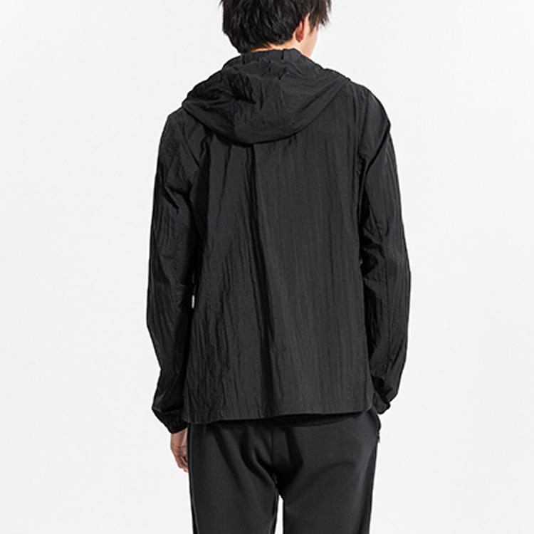 Li Ning Letter Print Sports Jacket Men Jacket Black AFDQ205-4