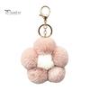 Aesthetic Handbag Pendant Plush Flower Keychain for Handbags, Five-petal Bag Charm, Backpack Hanging Accessory Fluffy Women