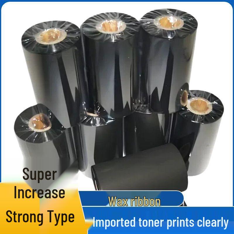 Verbessertes Wachs-basiertes Thermotransferband 110mm×300m für Kupferdrucketikettendruck, 110mm×70m Doppelachskarbon