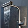 4 Mode Stainless Steel Basin Faucet Bathroom Faucet Mixer Tap Grey/Chrome Wash Basin Faucet Single Handle Hot and Cold Faucet