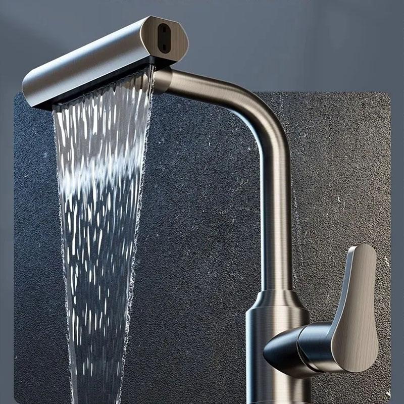 

4 Mode Stainless steel Basin Faucet Bathroom Faucet Mixer Tap Grey/Chrome Wash basin Faucet Single Handle Hot and Cold Faucet сірий