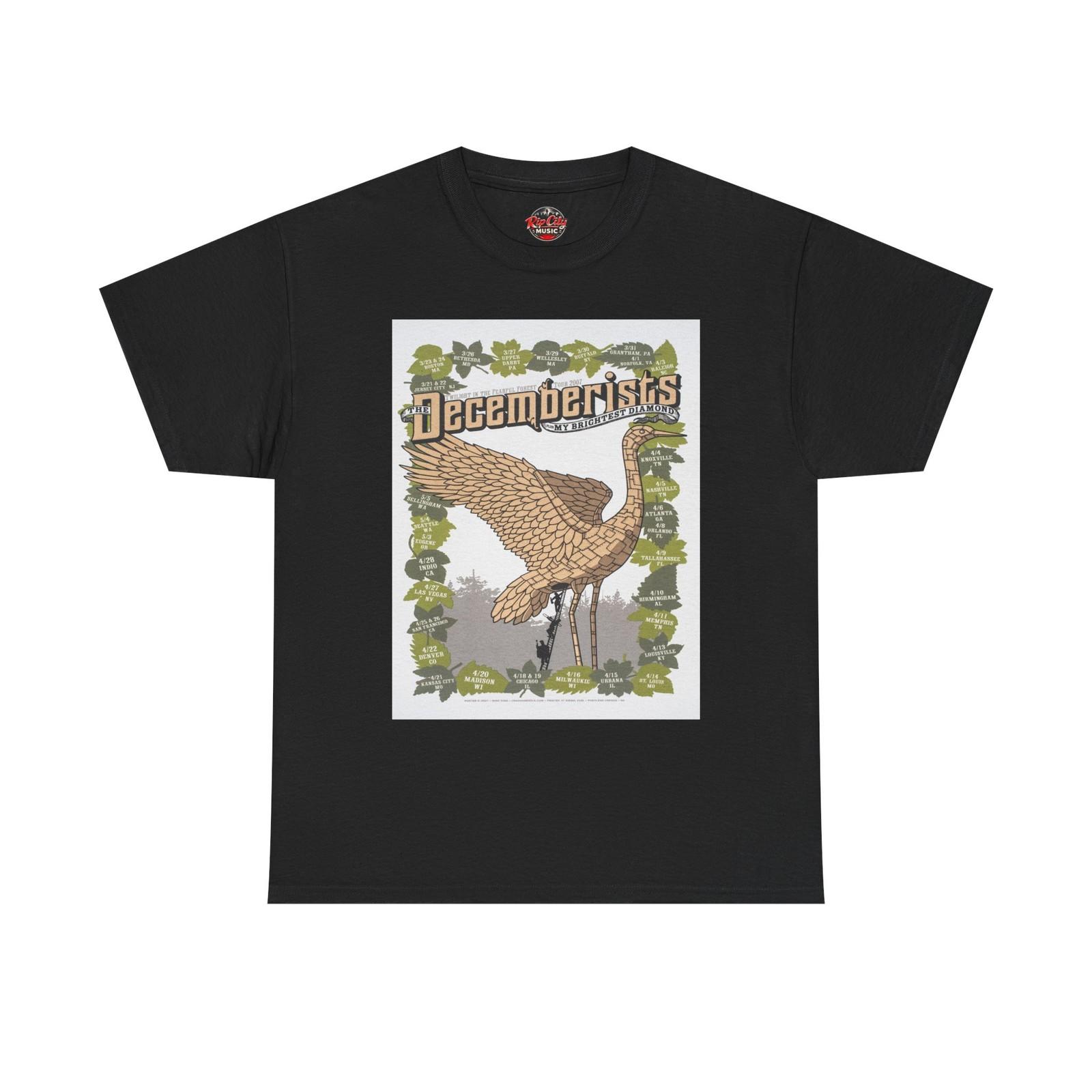 Decemberists Twilight in Fearful Forest 2007 Tour Retro Concert Poster T-Shirt S