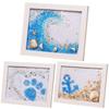2025 Sea Glass Art Kit Desk Decoration Photo Frame  Framed Handmade Painting Artwork for Home Desk  Wall Art Decoration