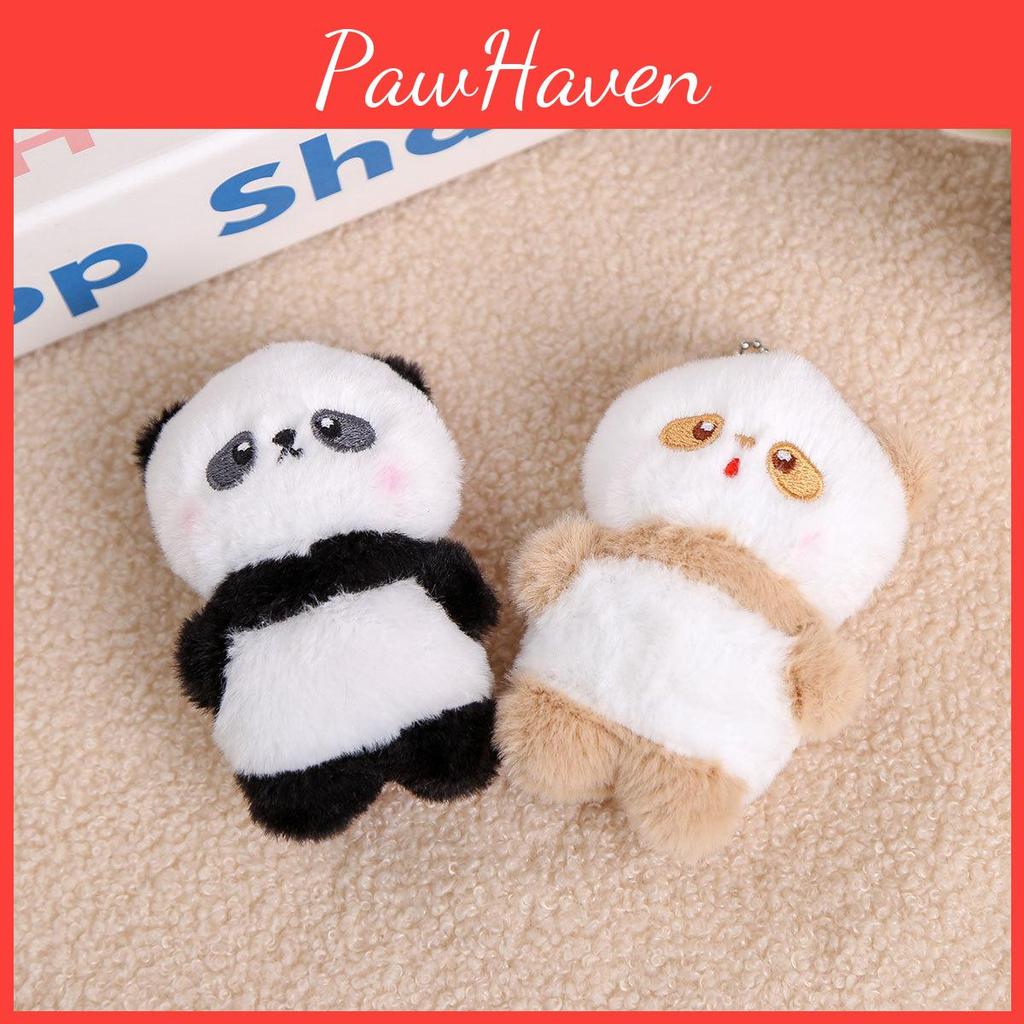 Panda Soft Plush Keyring With Short Plush Material For School Bag Decor