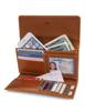 Timberland Leather RFID Flap Wallet Clutch Organizer Cognac One Size Women's Wallet, (Buff Apache),