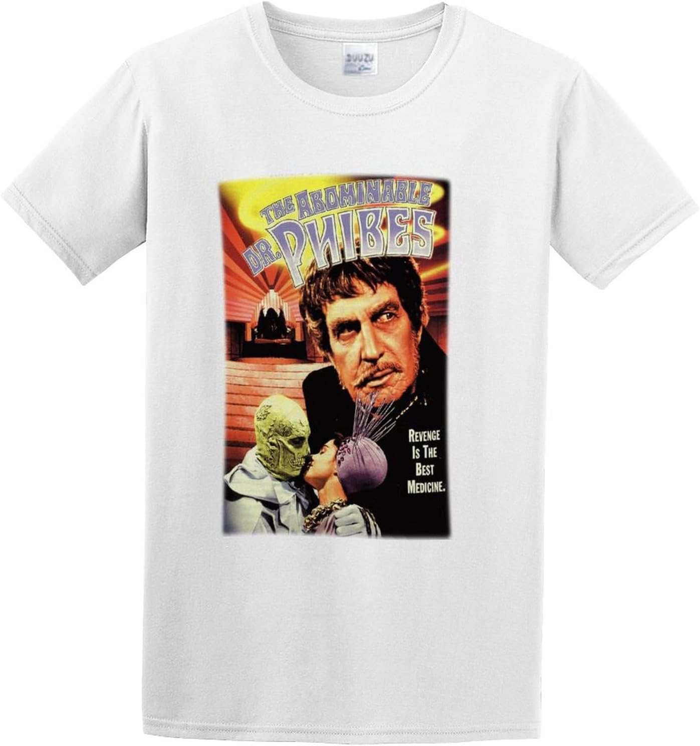 Fashion T-shirtThe Abominable Dr Phibes Cult Horror Movie Vincent Price 3XL белый