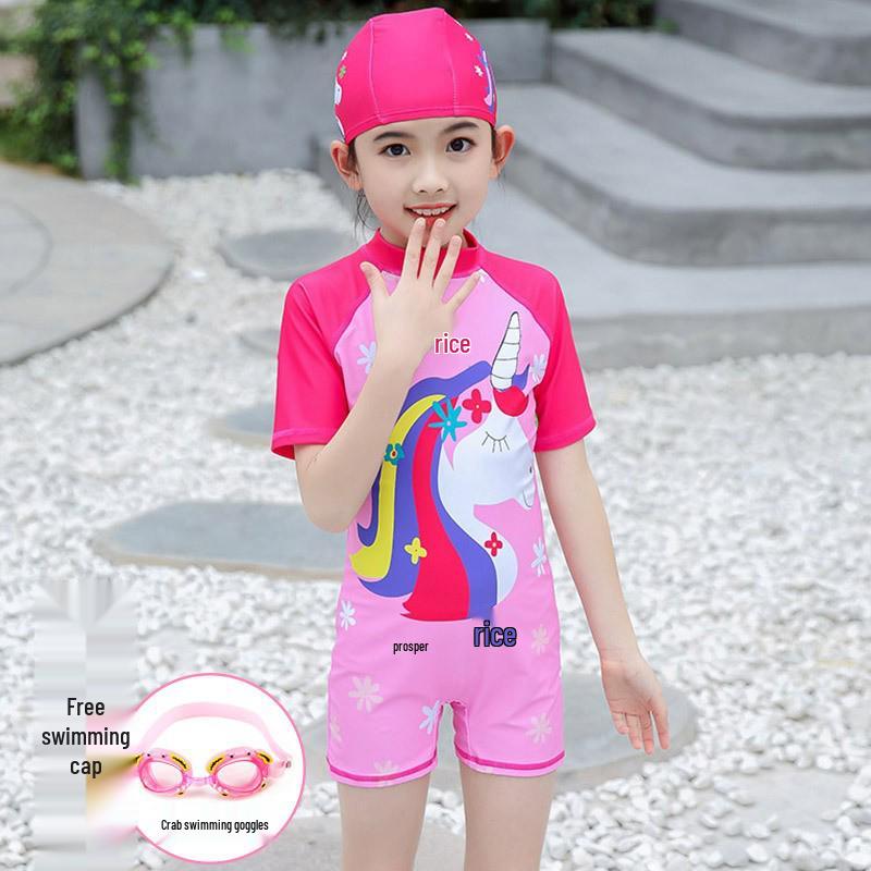 Girls' Cute Korean Princess One-Piece Swimsuit for Babies