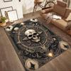 Dark Gothic Skull Art Floor Mats for Living Room, Bedroom and Room Decoration Are Suitable for Gifts.