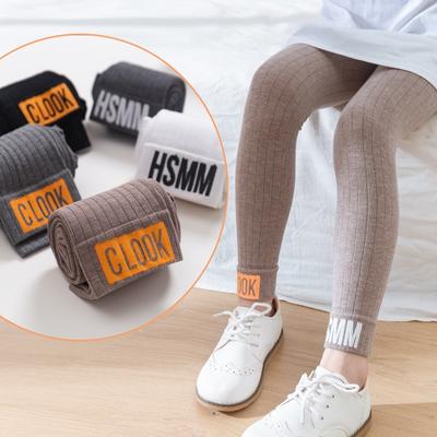 Girl Stretch Leggings Letters Baby Kids Leggings Girl Clothes Pants Toddler Child Soft Knitted Pants Trousers