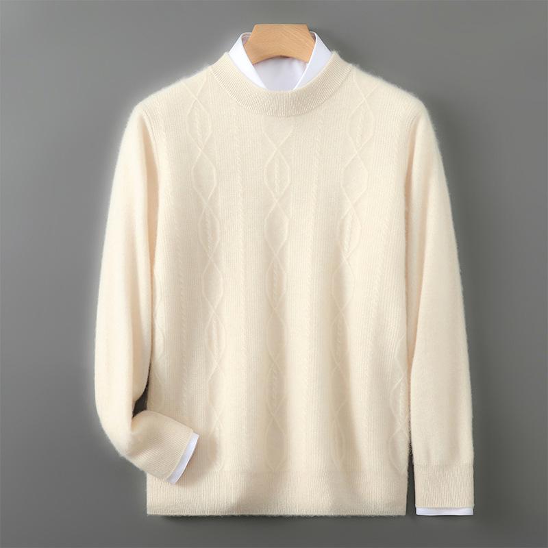Men's Pure Wool Half-High Neck Pullover Sweater 2025 Autumn/Winter Collection