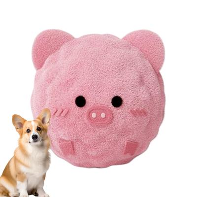 Squeaky Puppy Ball Toy Cute Pig Bouncing Chew for Teeth Cleaning Interactive Pet Toy for Small Dogs Cats Pet Ball Supplies